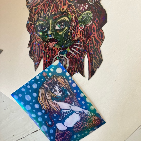 Handmade holographic stickers. 10 pack assorted. - Picture 8 of 8